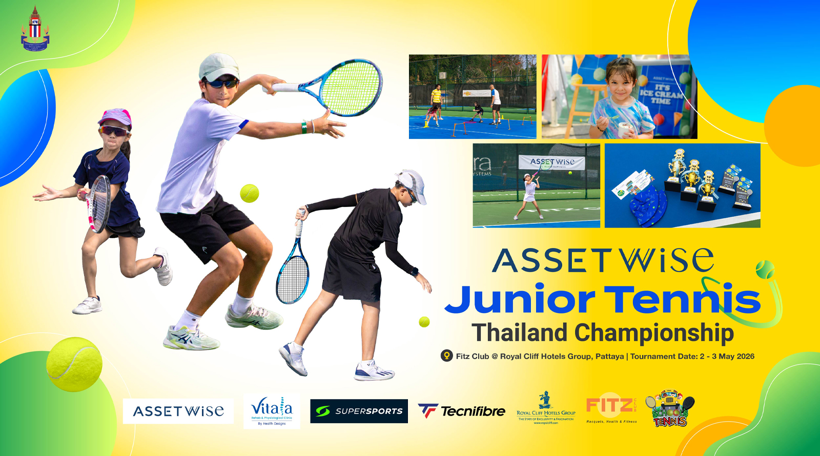 AssetWise Junior Tennis Thailand Championship 2026 Returns to Pattaya on 2 – 3 May 2026.  Inspiring Asia’s Next Tennis Stars