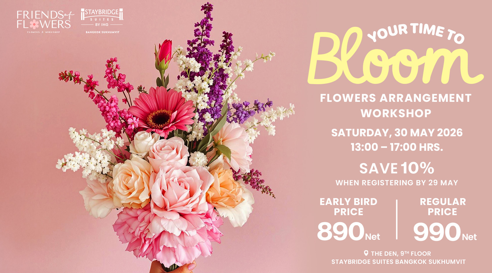 Your Time to Bloom at Staybridge Suites Bangkok Sukhumvit