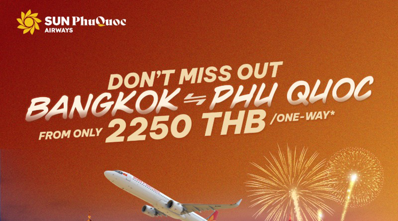 Sun PhuQuoc Airways introduces the first full-service experience on the direct Bangkok–Phu Quoc route, with all-inclusive one-way fares starting from THB 2,250