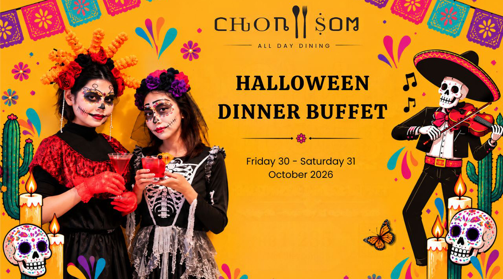 Celebrate a Fun-Filled Halloween with a “Day of the Dead” Theme  at Chon Som All Day Dining